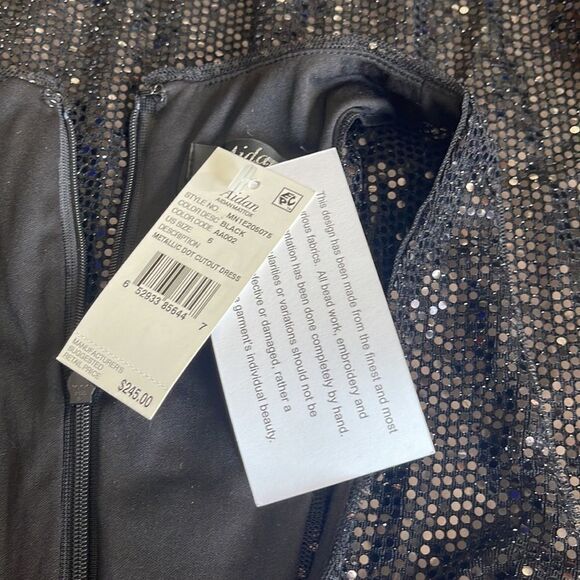 Aidan Mattox Womens Metallic V-Neck Formal Dress - Picture 3 of 3